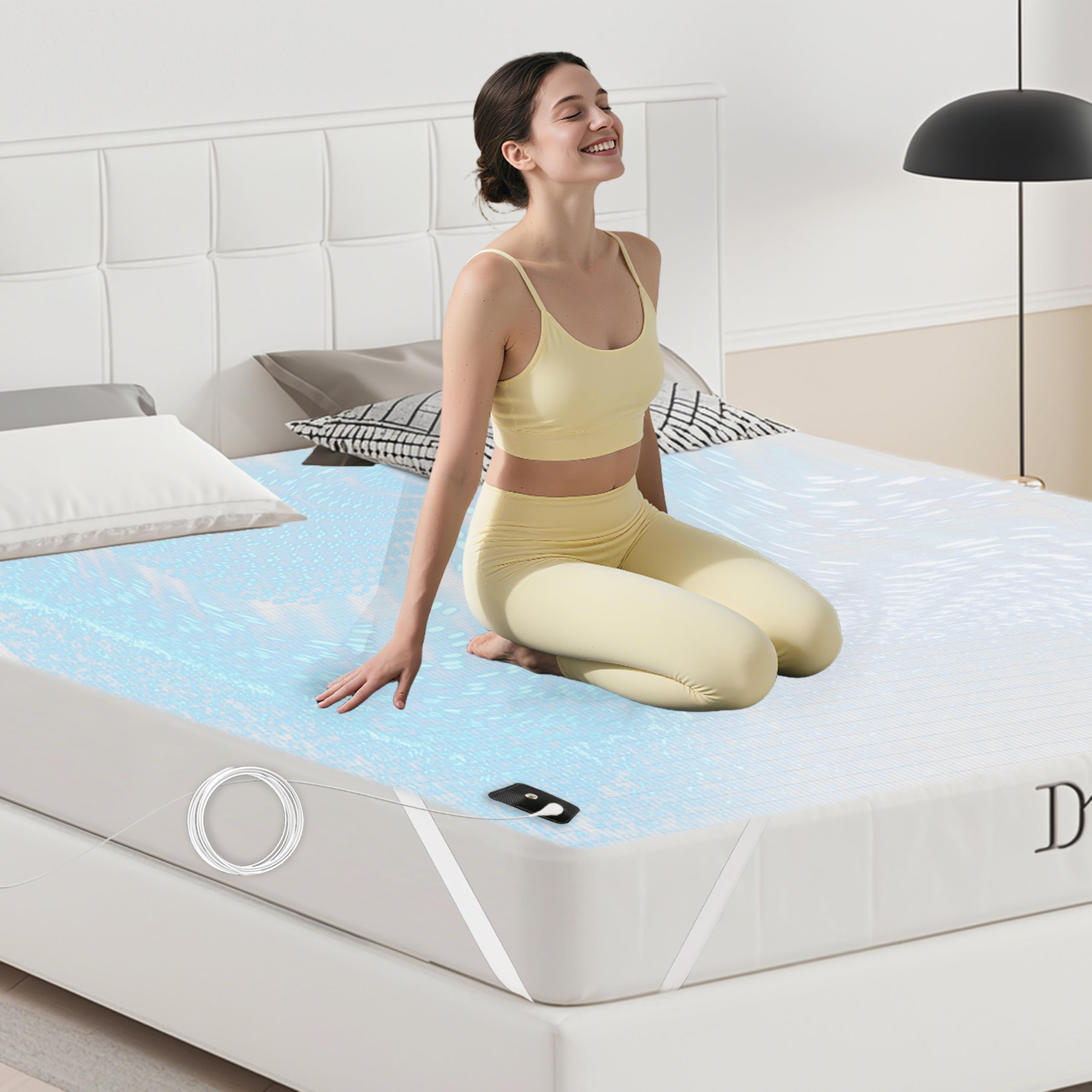 GRUENERDE Grounding Sheet Queen Conductive Earthing Mat with 15ft UK Cord - Sleep Therapy (60x80in)