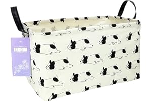 INGHUA Rectangular Storage Basket Fabric Organizer Bin for Toys,Books,Clothes,Gifts,Pets-Perfect for Home,Office,Nursery,Dorm,Shelf(Rec Bulldog)