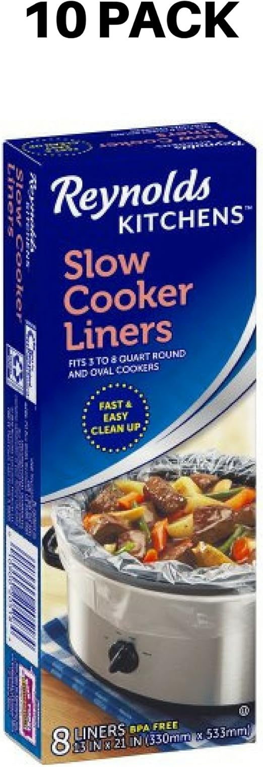 Reynolds Kitchens Slow Cooker Liners 8 ct Box 10 Pack Health & Personal Care