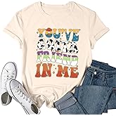 You've Got A Friend in Me Shirt Women Funny Letter Print Friends Tops Cute Vacation Holiday Short Sleeve Graphic Tees