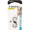 Nite Ize S-Biner TagLock - Stainless Steel Locking Carabiner For Dog ID Tags, 2-Pack