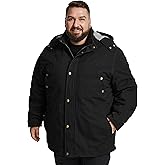 Soularge Men's Big and Tall Military Winter Warm Sherpa Lined Parka Jacket with Hood