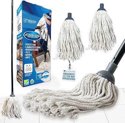 TDBS Cotton Floor Mop System with 110cm Metal Handle & Extra Head