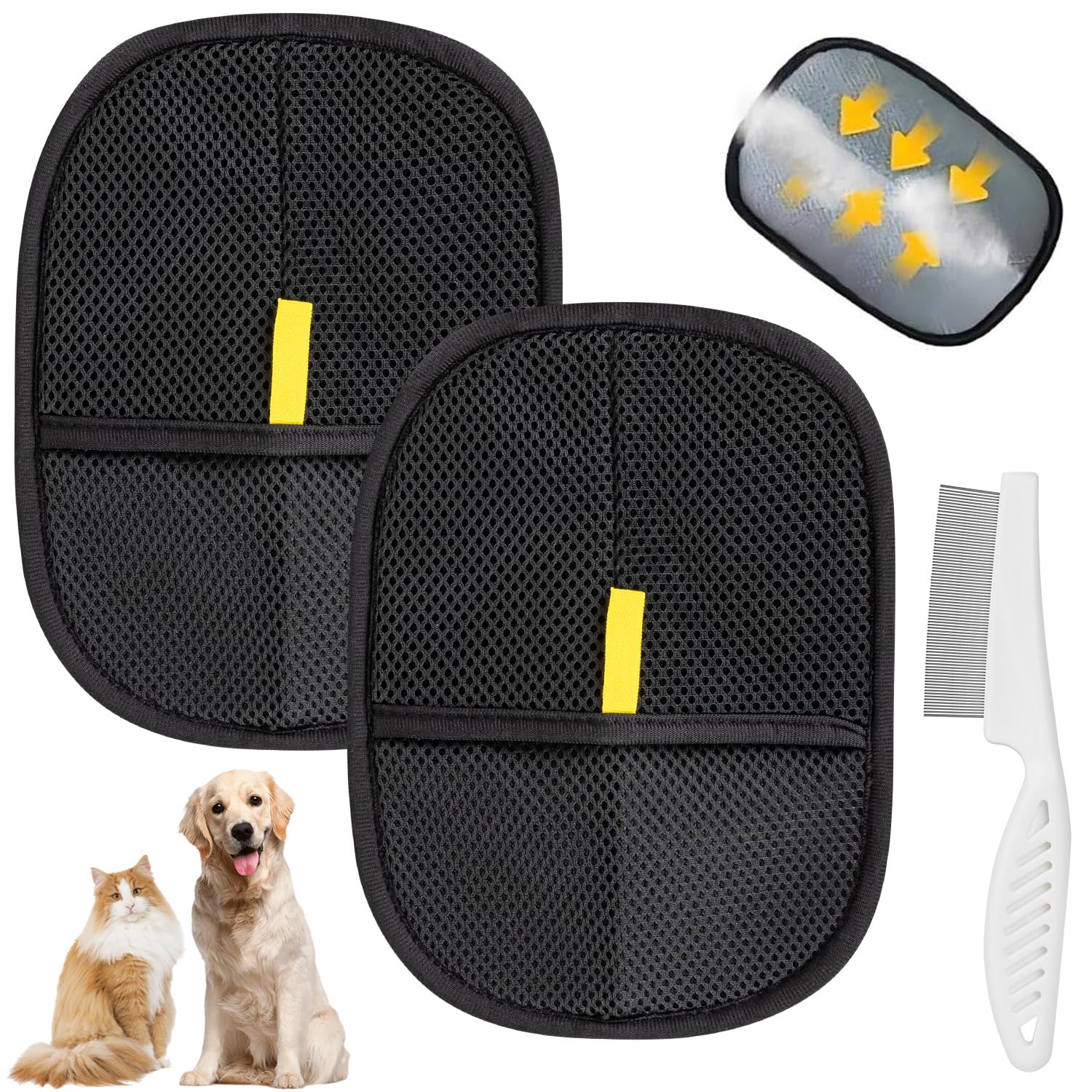 Photo 1 of WAZNFYV 3Pcs Pet Hair Removal Glove, 2025 New Upgrade Electrostatic Gloves Pet Hair Reusable for Cats Dogs & Pets