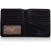 Tony Perotti Men's Italian Leather Bifold Wallet With Card Holders, Pocket Size 4.25"(w), ID Window - Eco-Friendly Vegetable-Tanned Full Grain Leather Wallet Made in Italy