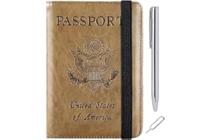 PASCACOO Passport Holder Cover Wallet Travel Essentials RFID Blocking Leather Card Case International Must Haves Travel Accessories for Women Men(113#Brown)