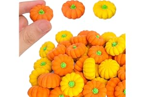 Kaemi 30 Pcs Halloween Pumpkin Erasers for Kids Fall Pencil Erasers Bulk Novelty 3D Fun Erasers Treasure Box Toys for Classroom Prizes Thanksgiving Party Favors