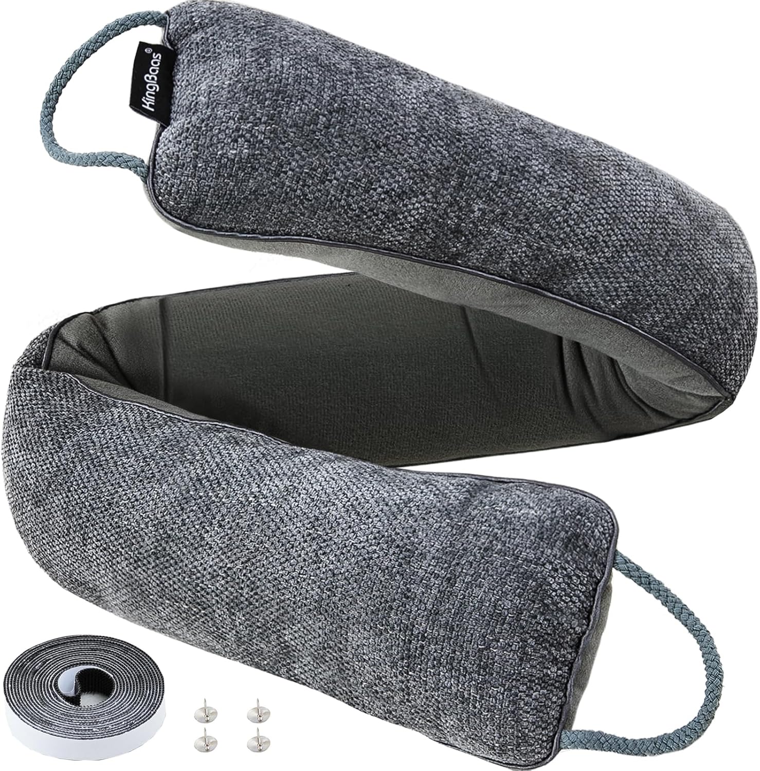 Draft Stoppers - Kingbaas Heavy Door Draft Stopper Under Door Noise Blocker Front Door Insulation Door Draft Guard Weatherproof Strip Energy Efficient Door Accessory