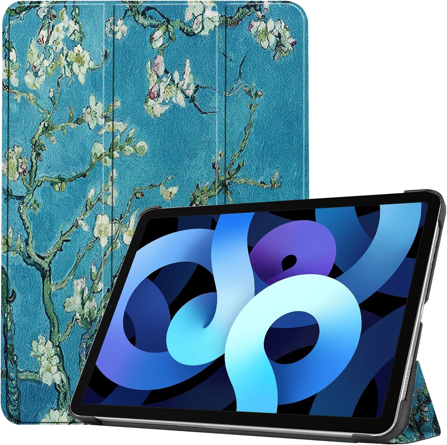 Lobwerk Case for Apple iPad Air 4 2020 4th Generation 10.9 Inch Smart Cover Case with Stand Function and Auto Sleep/Wake Function