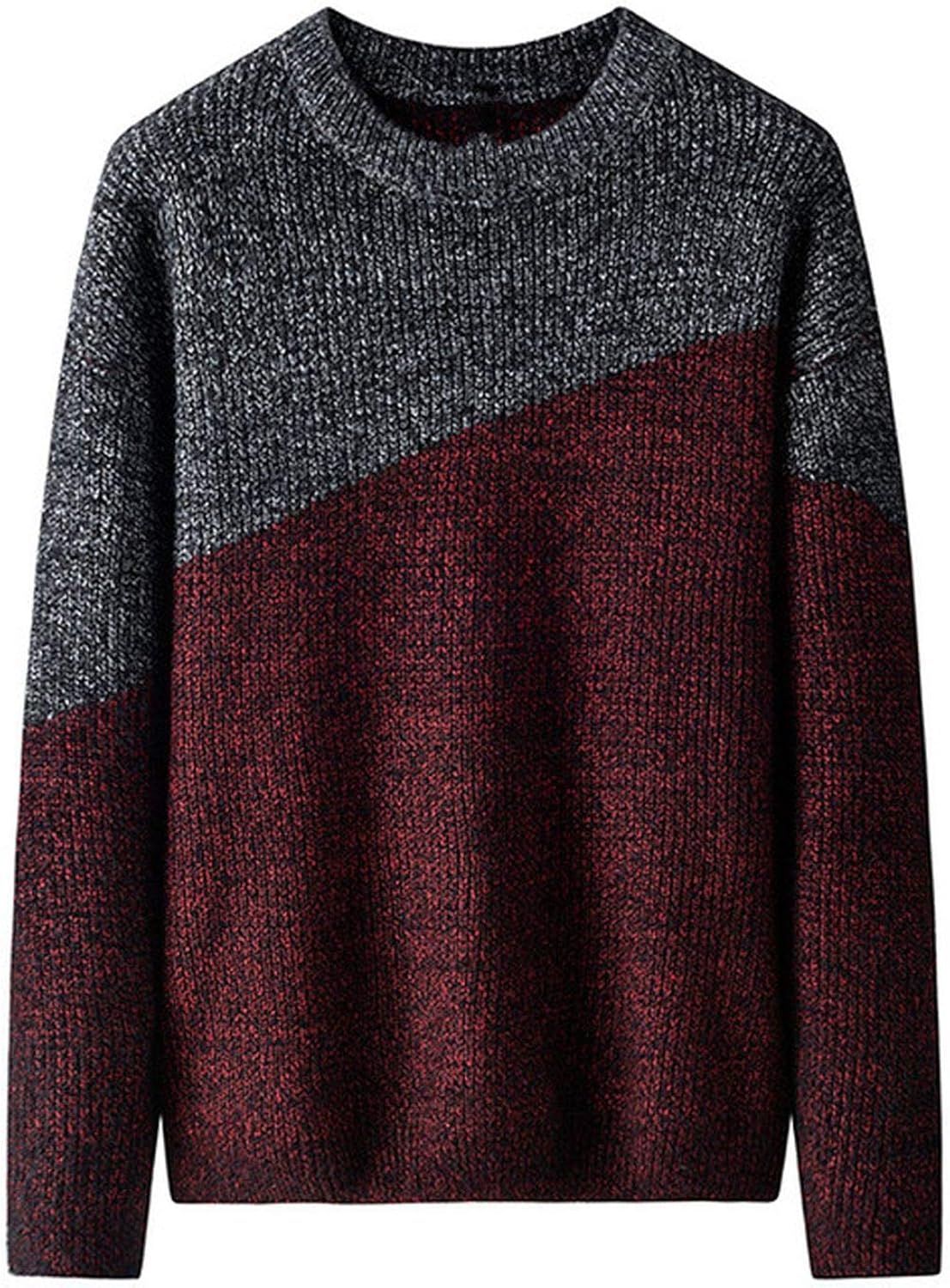 Invierno Casual Hombre Suéter O Cuello Patchwork Slim Fit Tejidos para