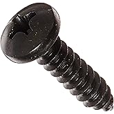 Steel Pan Head Machine Screw, Black Oxide Finish, Meets DIN 7985, 2 Phillips Drive, M5-0.8 Thread Size, 25 Mm Length, Fully Threaded, Import ( Pack Of 100