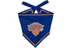 Pets First NBA New York Knicks TIE Bandana, Size Small/Medium. Dog Bandana Scarf Bib for Pet Cat Dog. The Ultimate Game-Day, Party Bandana