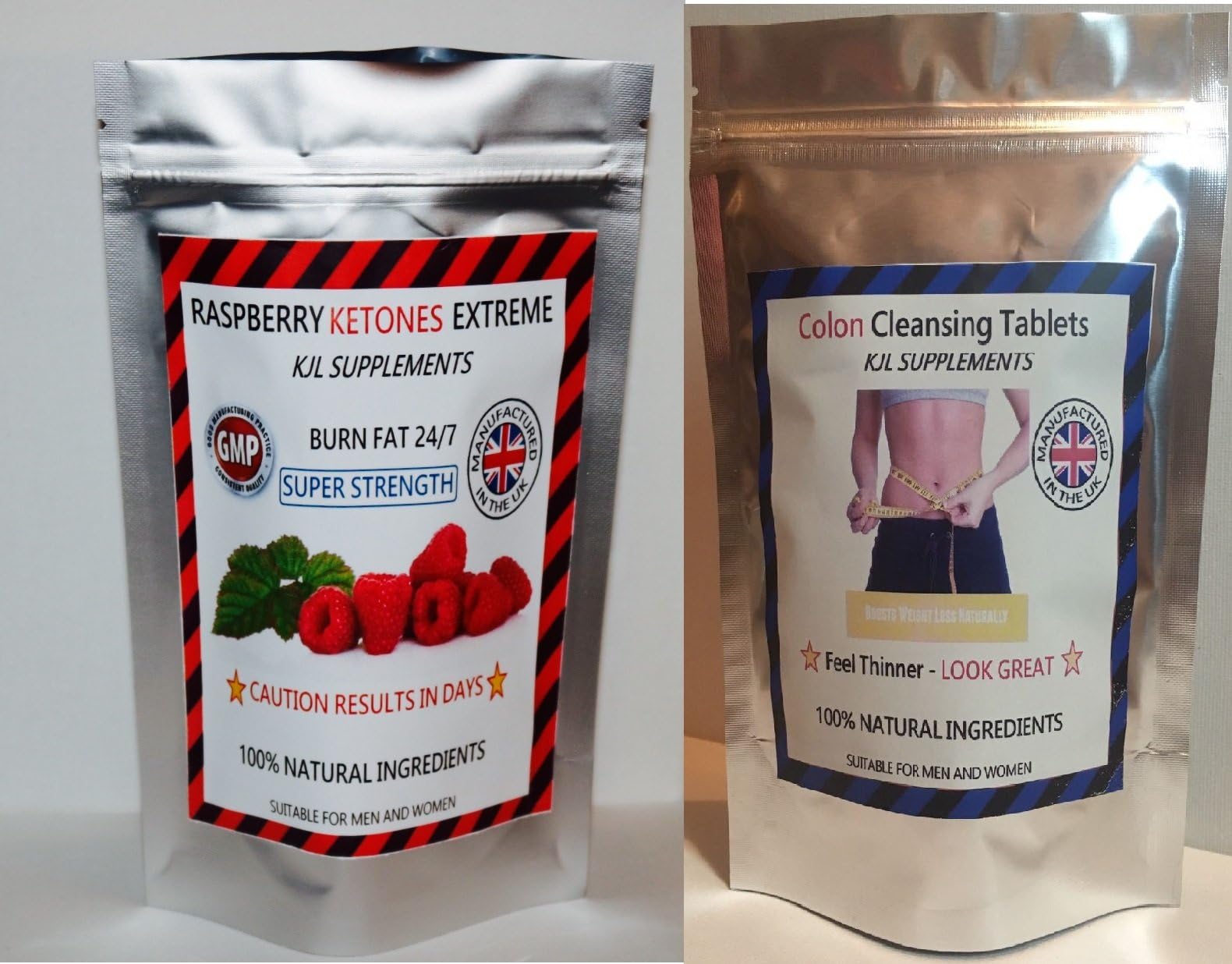 Raspberry Ketones Plus Fat Burner 1000mg - 30 Capsules - 30 colon cleansing tablets - Super Slimming Weight Loss - Suitable for both men and women …