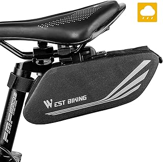 Fahrrad Satteltasche, Wasserdicht Fahrrad Aufbewahrungstasche mit reflektierenden Streifen, Großer Kapazität Mountainbike Rennrad Hecktasche für Mini Fahrradpumpe Fahrradreparaturwerkzeug, Fahrradzubehör