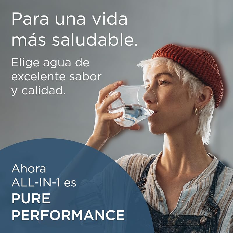 Cartucho de filtro de água de 6 pacotes brita maxtra pro all-in-1 - substituição original da brita que reduz impurezas, cloro, pesticidas e calcário para uma água da torneira com melhor sabor