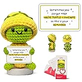 Gossby Positive Turtle Crochet - Inspirational Gift for Women - Sometimes You Forget You're Turtle-Y Awesome - Christmas, Birthday, Appreciation Thank You Gift for Coworker, Sister, Friend, Teacher