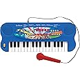 LEXIBOOK K703PA Paw Patrol Electronic Keyboard, 32-Keys Piano, Microphone for Singing, 22 Demo Songs, Battery Operated, Blue/red