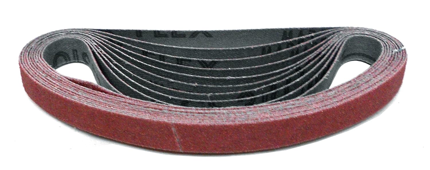 Klingspor Pack of 10 Sanding Belts CS310XF, Extra Flexible 4 x 13 x 610