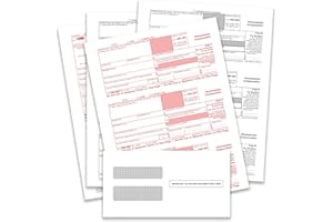 RSGIFT 1099-NEC Forms 2024,4 Part Tax Forms Kit with 25 Self-Seal Envelopes,25 Vendor Kit of Laser Forms,Compatible with QuickBooks and Accounting,Includes 3 1096 Forms