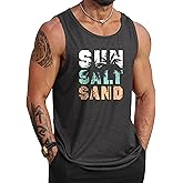 VOGSTART Mens Hawaiian Beach Tank Tops Summer Vacation Muscle Top Graphic Sleeveless Shirts (S-3XL)