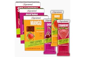 WELLBEE'S Oh Goodness! Fruit Leather Variety 3 Pack= 18 Count. No Sugar Added, No Preservatives, No Coloring, All Natural