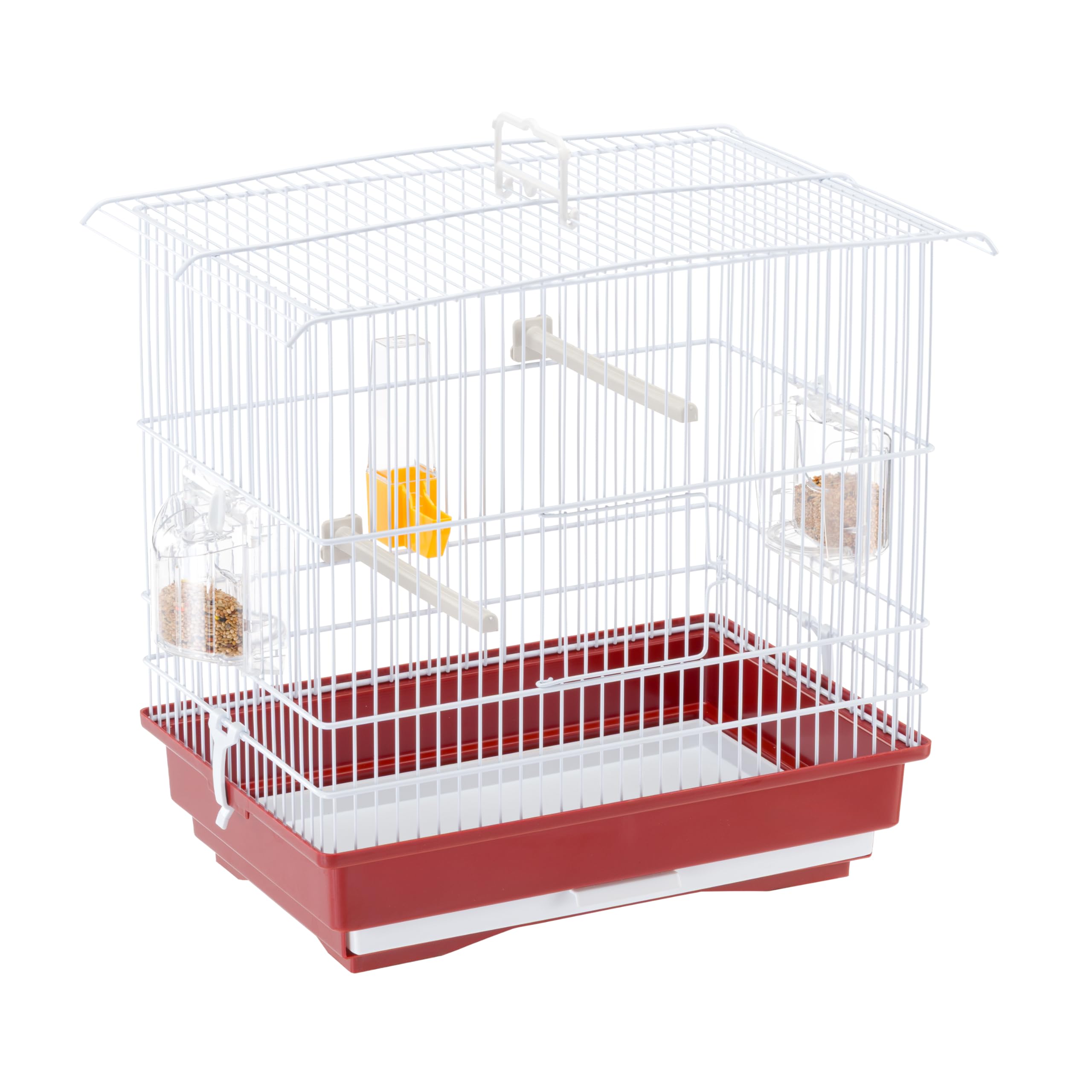 Ferplast Bird Cage Giusy Cage for Birds, Canaries, Budgies, Finches, Metal, Accessories included Rotating Feeder Perches, 39 x 26 x h 37 cm