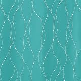 Deconovo Dotted Line Foil Printed Thermal Blackout Curtains 2 Panels Turquoise view 6