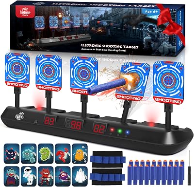Lehoo Castle Nerf Target 5 Digital Scoring Auto Reset 3 Modes 6-13yrs