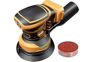 Brushless Cordless Random Orbital Sander Compatible for Dewalt 20v/60v Battery, Electric Palm Orbital Sander with Dust Collec