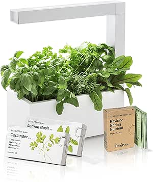 Tregren Herbie Blanco + Kit Listo para Crecer, huerto de Interior