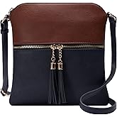 Solene Womens Lightweight Medium Crossbody Purse with Tassel, Perfect Size Crossbody Bags for Daily Use, travel