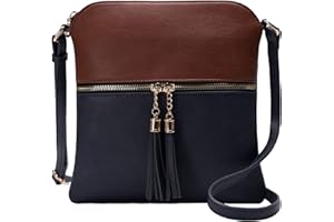 Solene Womens Lightweight Medium Crossbody Purse with Tassel, Perfect Size Crossbody Bags for Daily Use, travel