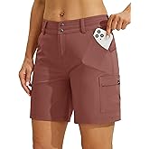 Willit Women's Golf Hiking Shorts Cargo Quick Dry Athletic Shorts Casual Summer Shorts with Pockets 7"