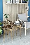PAK HOME Set of 3 Nesting End Tables Round Wood