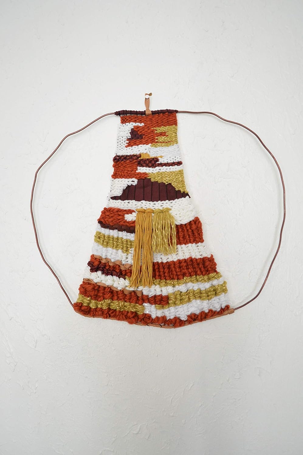 Amazon Com Large Round Yarn Woven Tapestry Wall Hanging Handmade