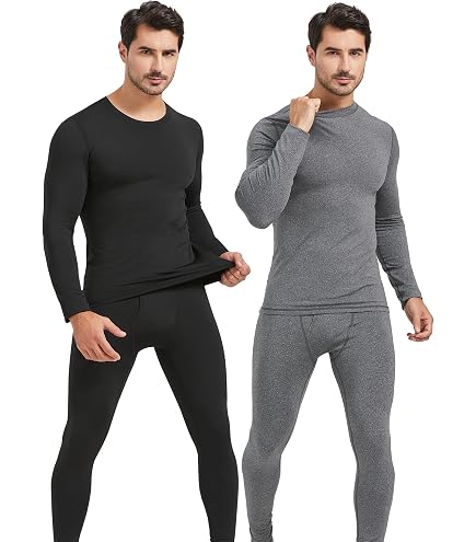Conjunto De Ropa Interior Térmica BEEYANOPAL Para Hombre - Forro Polar Suave, Capa Base Cálida Para Invierno Y Deporte | Superior E Inferior Elásticos