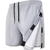 Unisex Hip Knee Surgery Recovery Shorts Men Tear Away Short Pant Breakaway Velcro Snap Shorts Adaptive Clothing Women