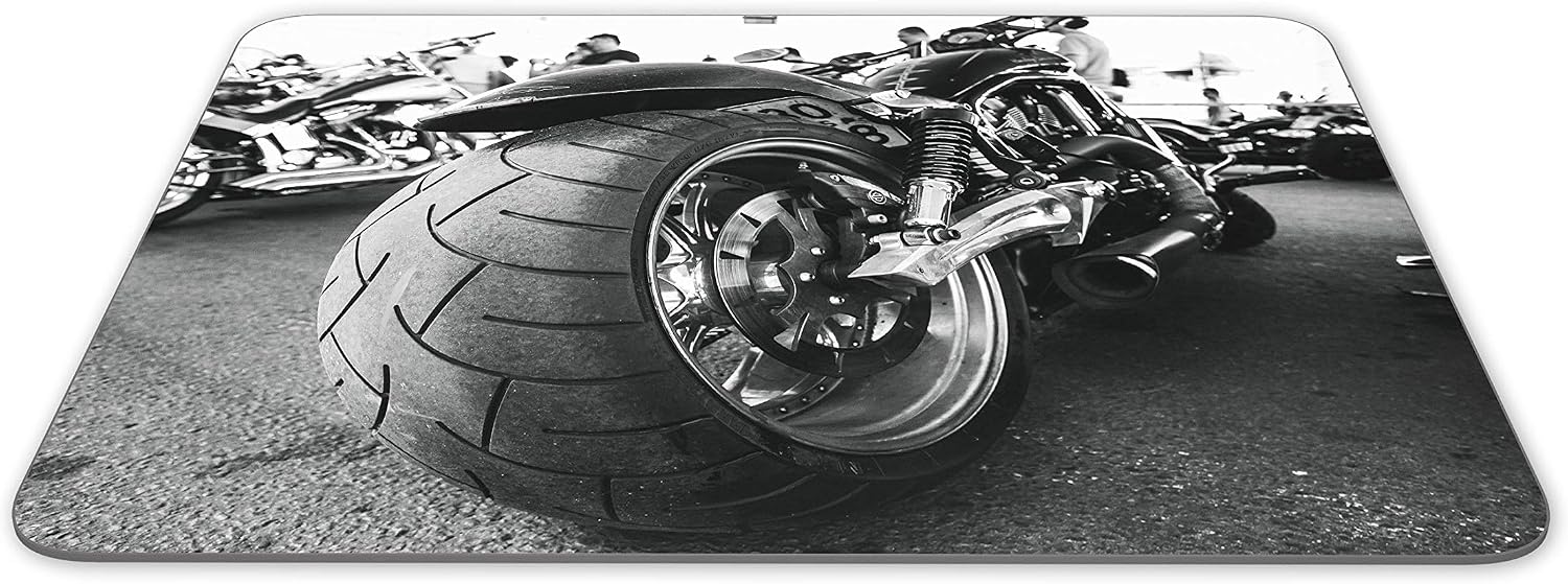 Destination Vinyl Ltd American Motorcycle Mouse Mat Pad - Bike Motorbike Wide USA Computer #12429, Multicolor, 23.5cm x 19.6cm x 5mm - Image 3