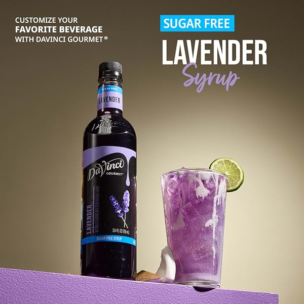 DAVINCI GOURMET SUGAR-FREE LAVENDER SYRUP, 25.4 FLUID OUNCES (PACK OF 1)