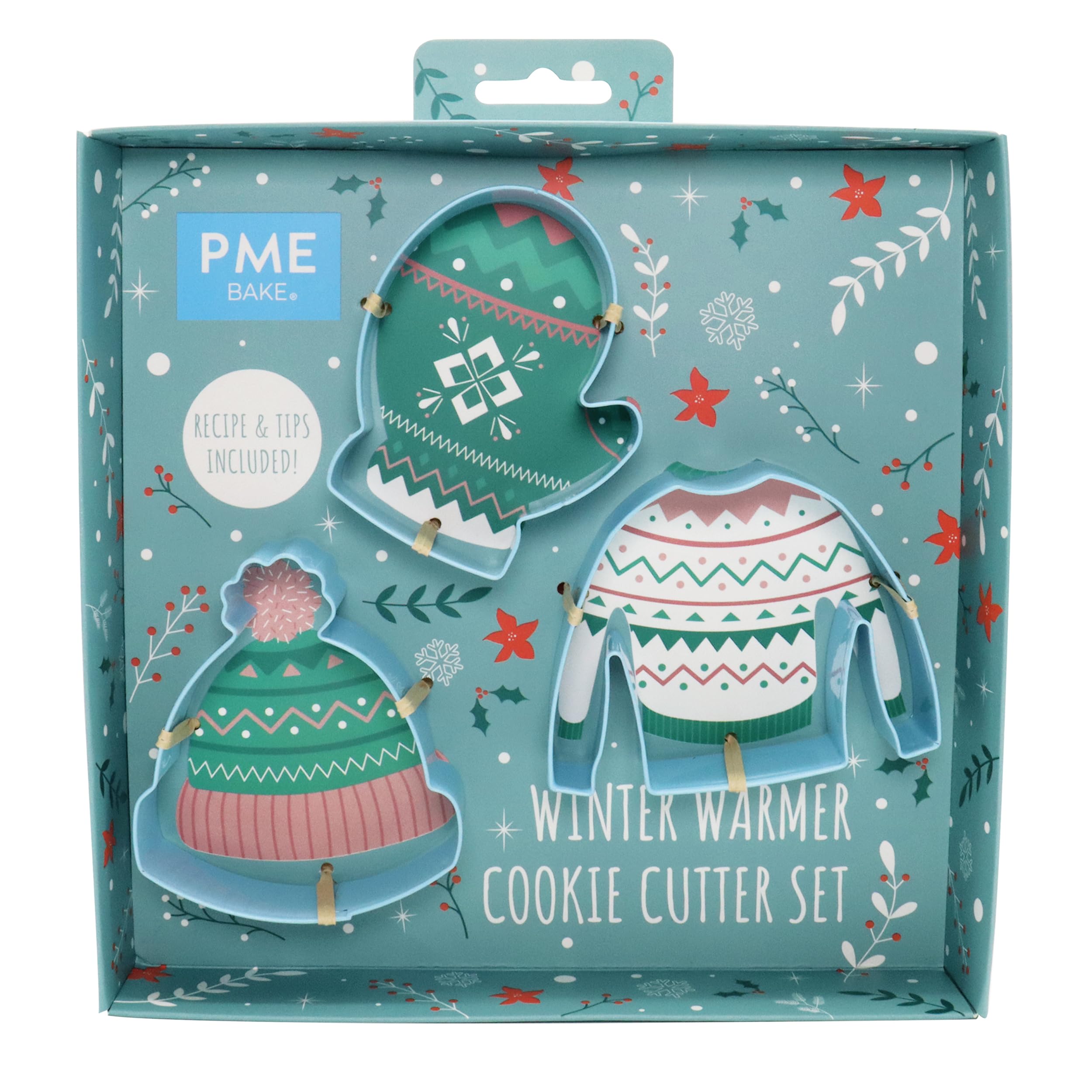 PME Winter Warmer Cookie Cutter Set, Christmas, Powder Blue