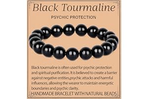 LPBeads Handmade Natural Gemstone Stretch Elastic Bracelet Healing Crystal Round Stone Beads Jewelry Gifts for Women Men