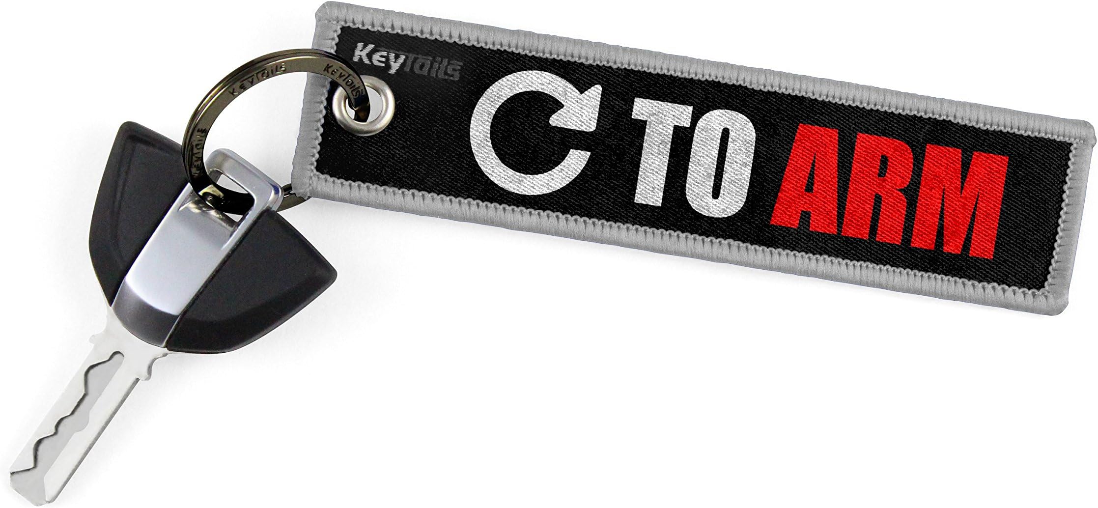 KEYTAILSKEYTAILS Keychains, Premium Quality Key Tag for Motorcycle, Car, Scooter, ATV, UTV [Turn To Arm]