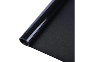 rabbitgoo Blackout Window Film, Sun Heat Blocking Privacy Cover for Glass, Removable Opaque Room Darkening Dark Black Out Window Covers Tint Shades for Home Day Sleep Light Blocker 17.5 x 78.7 Inches