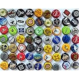 100 Assorted Beer Bottle Caps, Bottle Cap Lot for Craft Supplies, Beer Bottle Cap Assortment, Beer Map Caps, Craft Bottle Caps