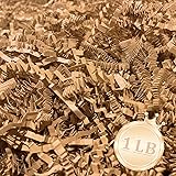 Zankubom 1 LB Brown Kraft Crinkle Cut Paper Shred