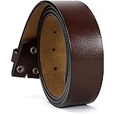 CHAOREN Western Belts for Men without Buckle - Cowboy Belt 1.5" Full Grain Leather Belt for Jeans - One Solid Piece Leather