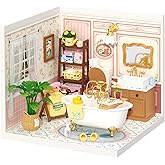 ROBOTIME Super Creator Toy Building Set DIY Miniature House Kit with LED Tiny Room Making Kit Expandable Plastic Craft Toy fo