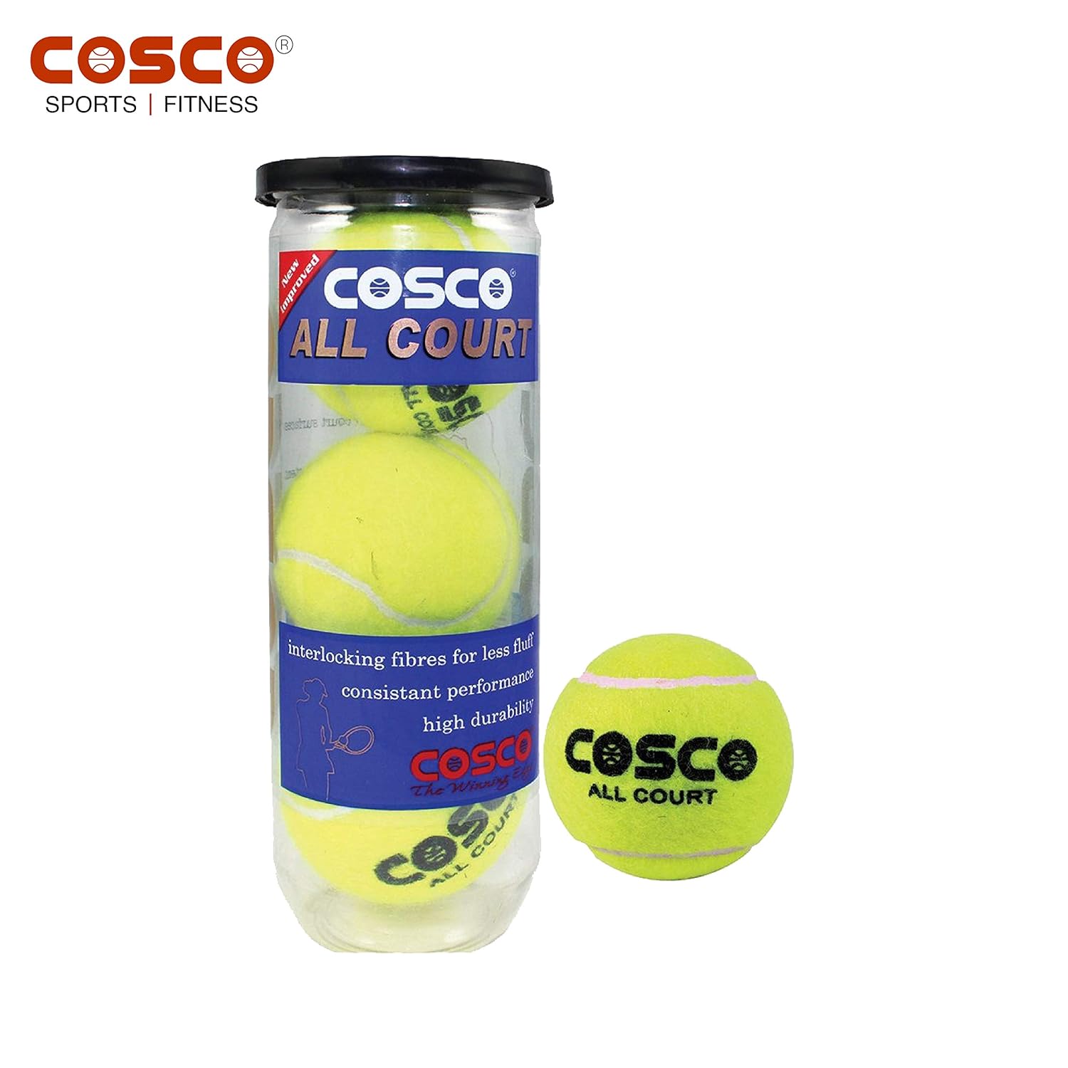 Buy Cosco All Court Tennis Ball, Pack of 3 Online at Low Prices in India Amazon.in