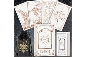 Hihealer 78 Tarot Cards Deck with Guide Book and Linen Carry Bag, Classic Original Tarot Cards for Beginners to Experts, Witchy Gifts for Women