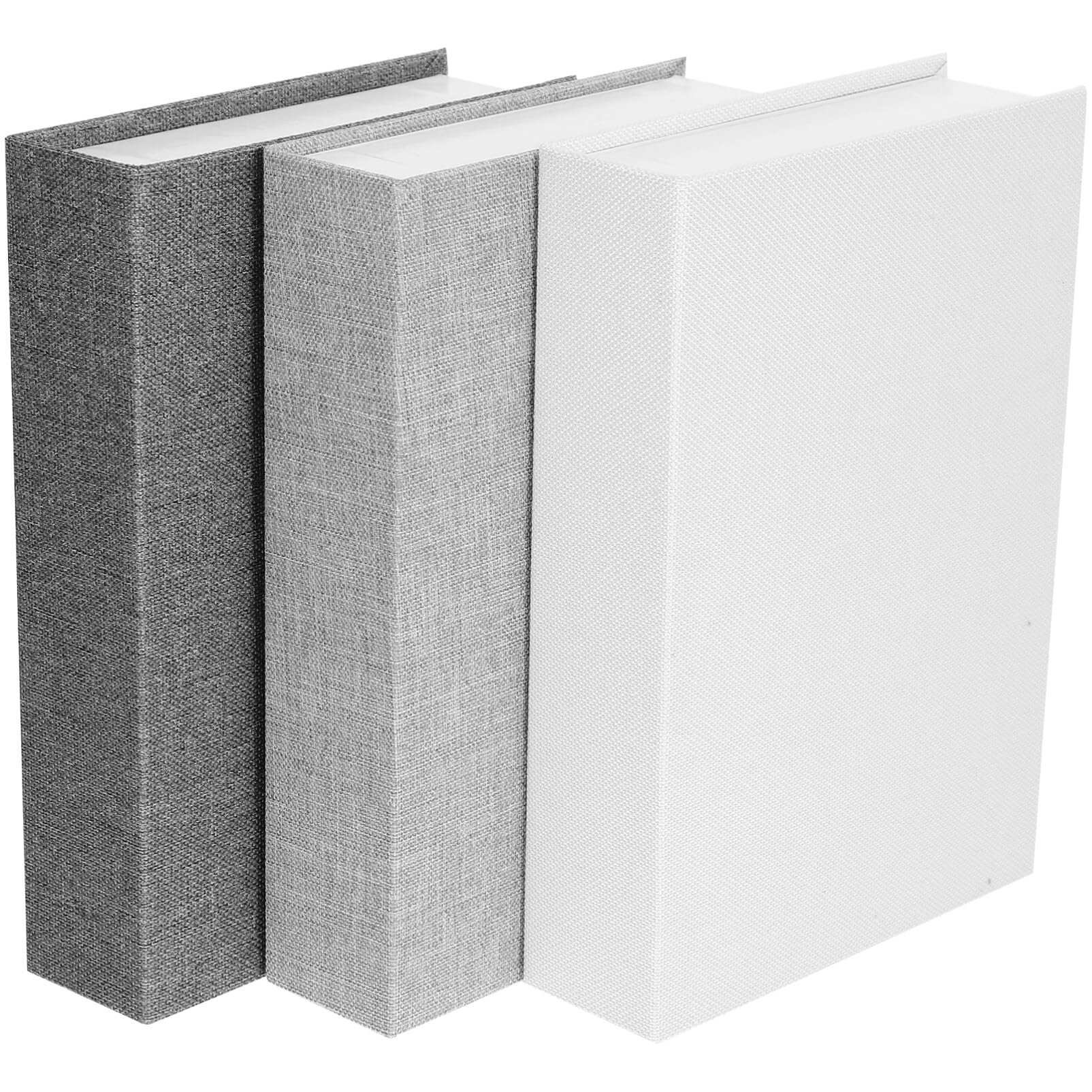 HOLIDYOYO Faux Book Decoration Set of 3 Lifelike Linen Book Prop Model for Office and Home Decor Unique Storage Box for Bookshelf and Coffee Table